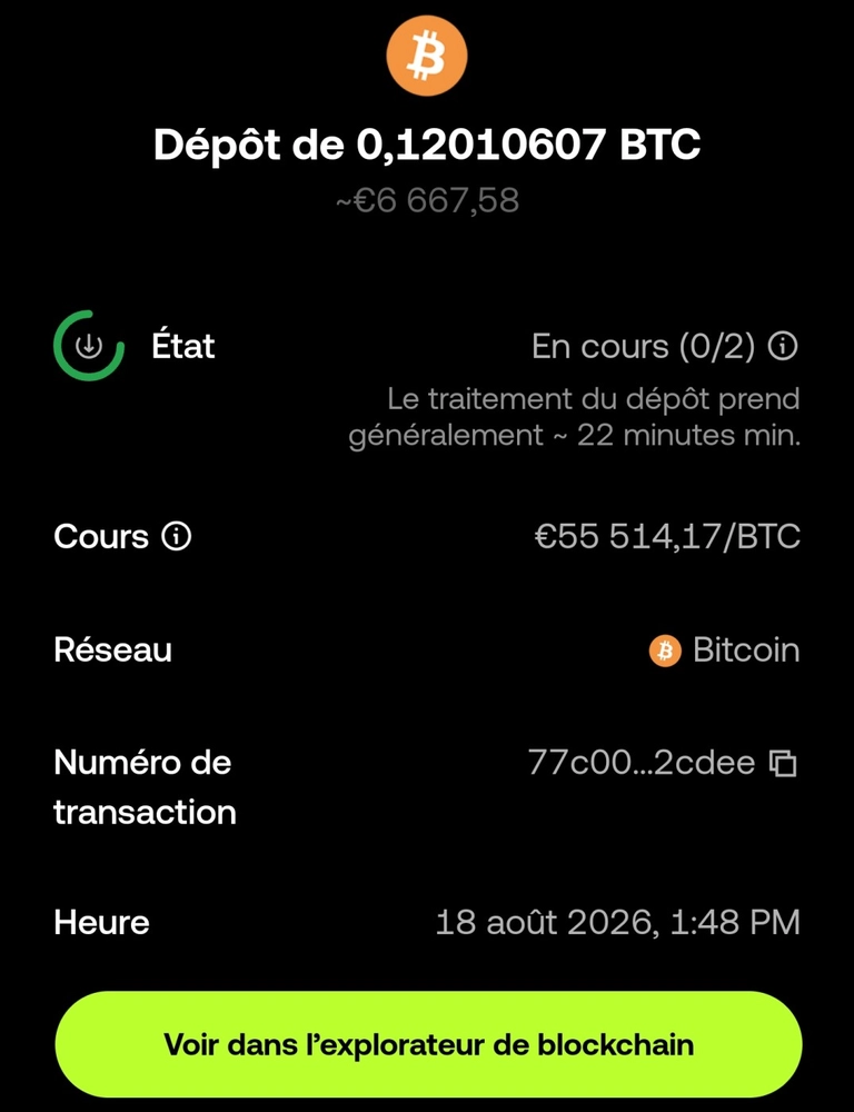 Depot de bitcoin okx suivi transaction
