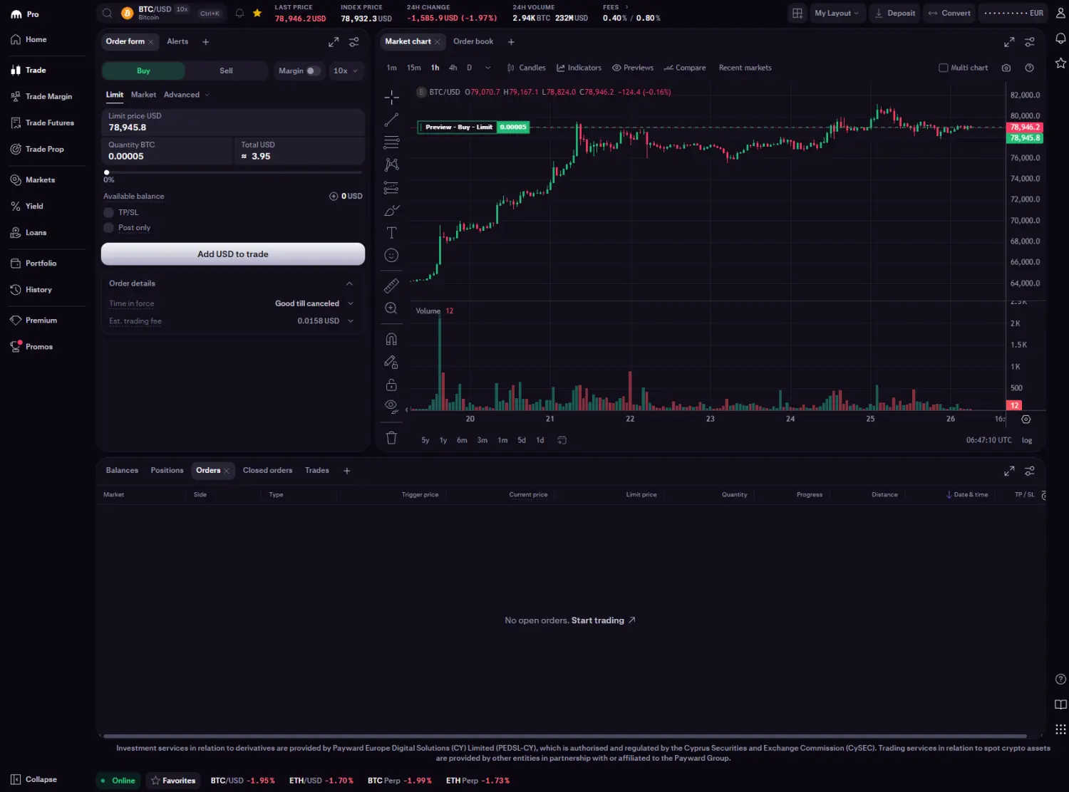 Interface trade kraken pro desktop