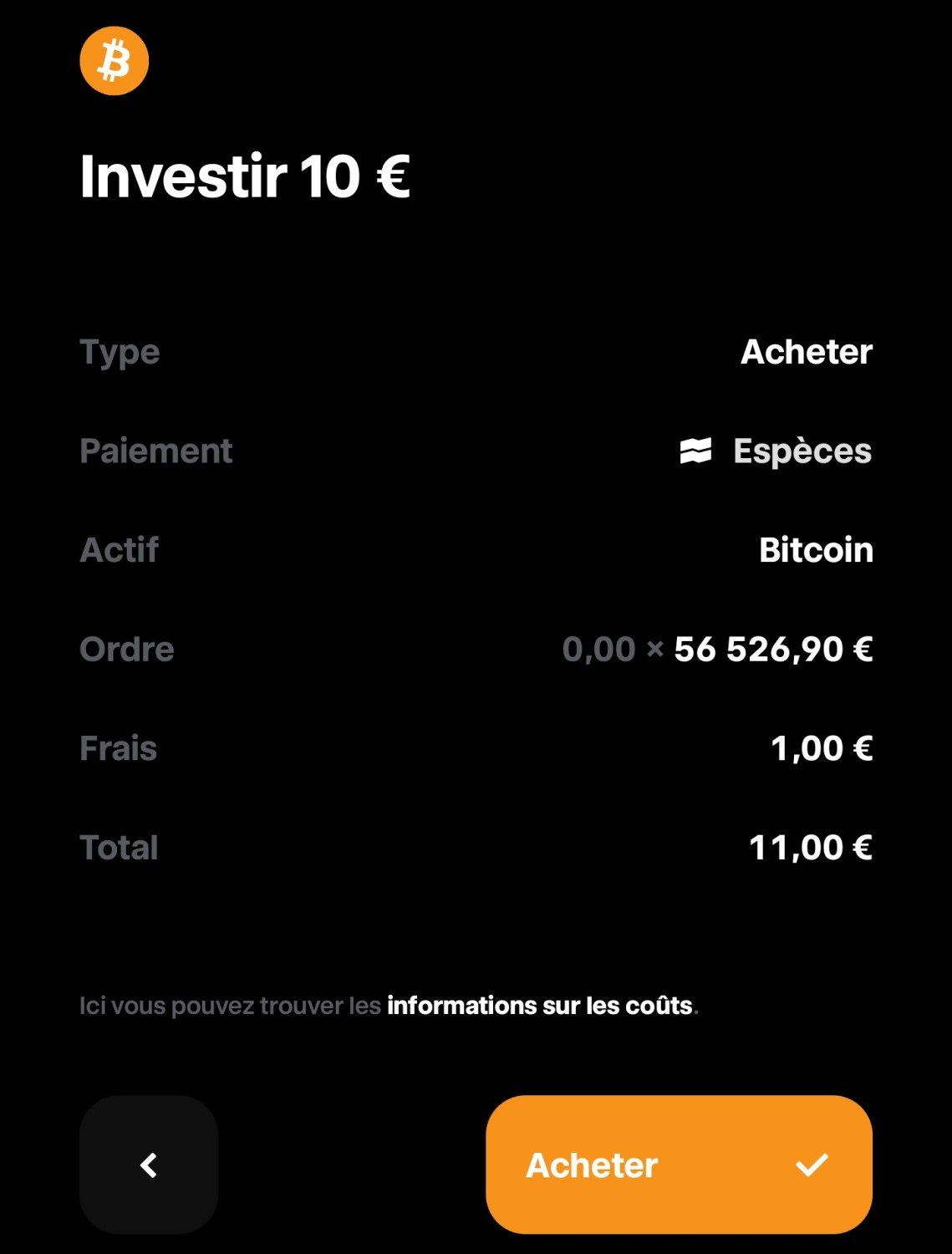 Recapitulatif ordre achat btc bitcoin trade republic