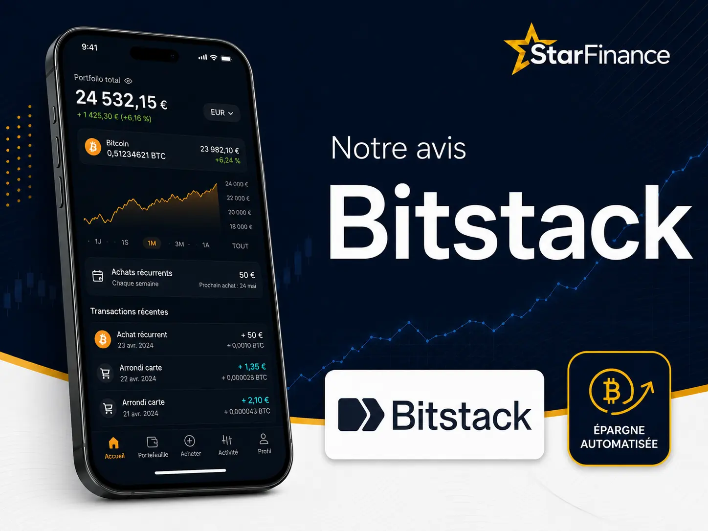 Bitstack Avis pour épargner en Bitcoin simplement ? Notre test et avis